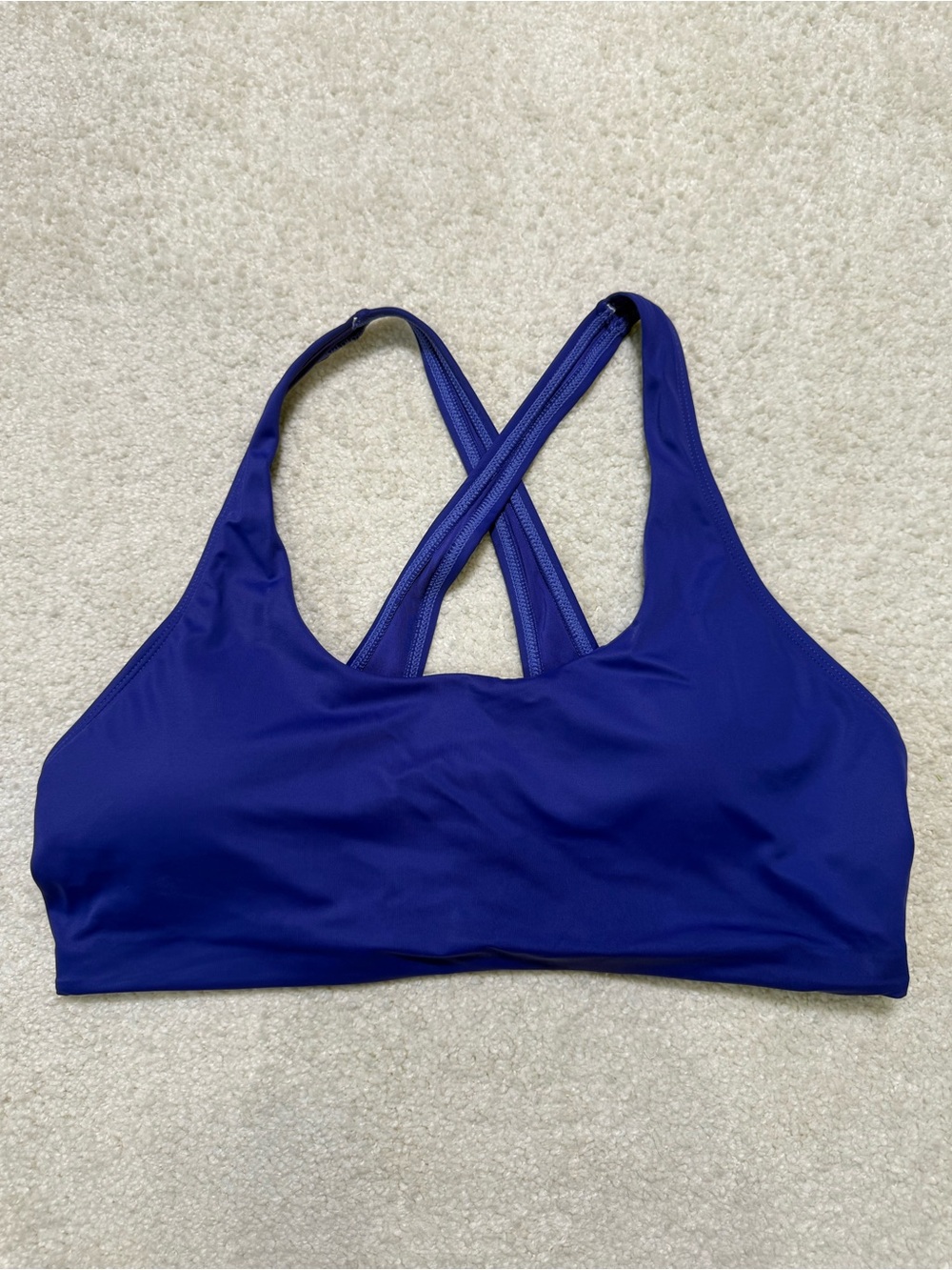 Andie Swim The Caledonia Top Bikini Cross Back Lapis Blue Size Large